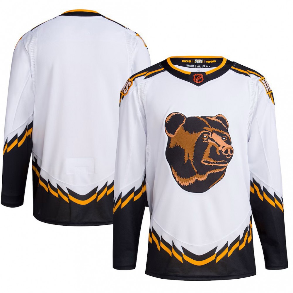 Boston Bruins White Reverse Retro Premium Jersey-Pro Kit Vault | Brand New 26/27 Sports Jerseys